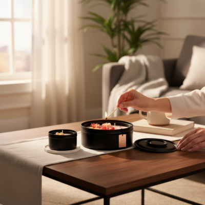 🐧 "cozy penguin" festive mug candle (150g)