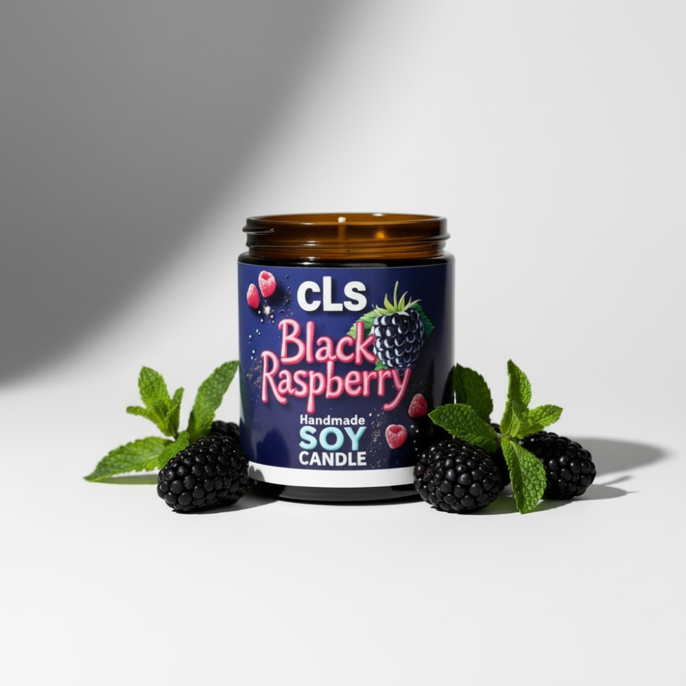 handmade cls candle – black raspberry