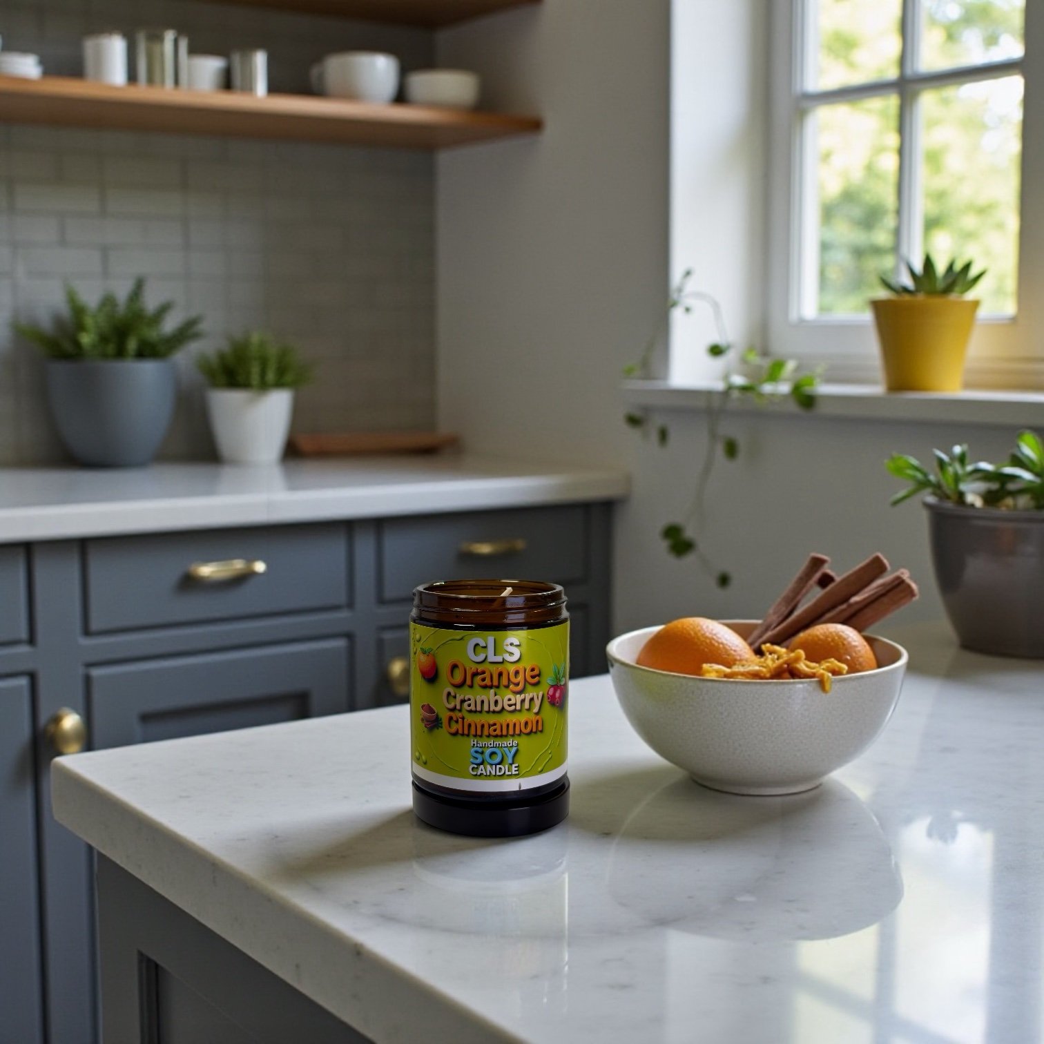 Handmade CLS Candle 🕯️-Orange Cranberry Cinnamon ♣️(Small) - Image 3