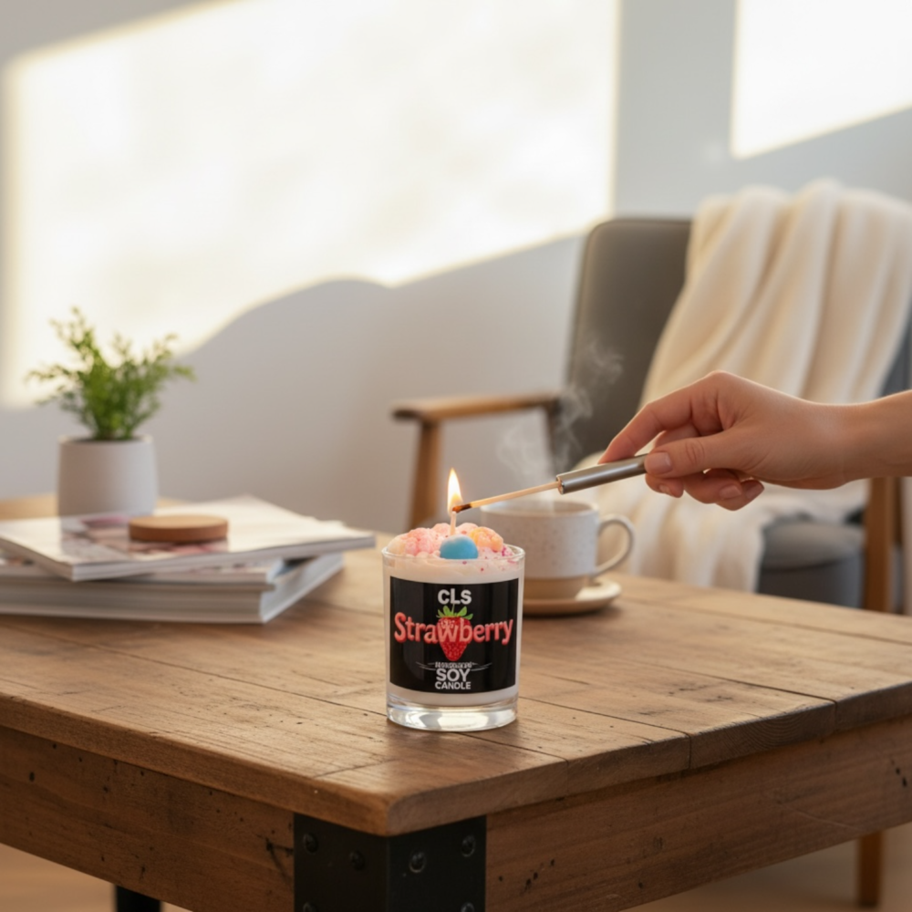 handmade cls candle – strawberry (320g edition)