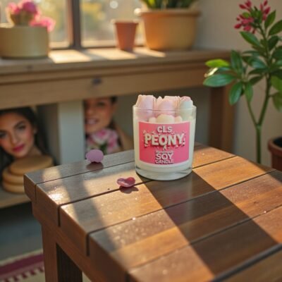 🌸 artisan premium candle "peony" – 780g