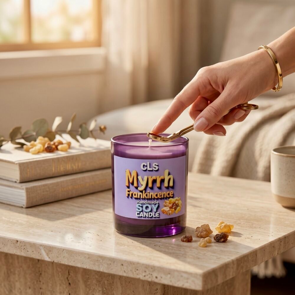 CLS Myrrh & Frankincense – Handgemaakte sojakaars✅