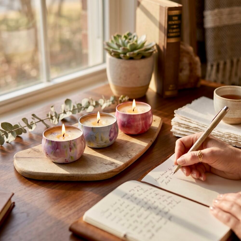 CLS Pink Grapefruit & Vanilla – Handgemaakte sojakaarsen (set van 3) 🕯️🕯️🕯️
